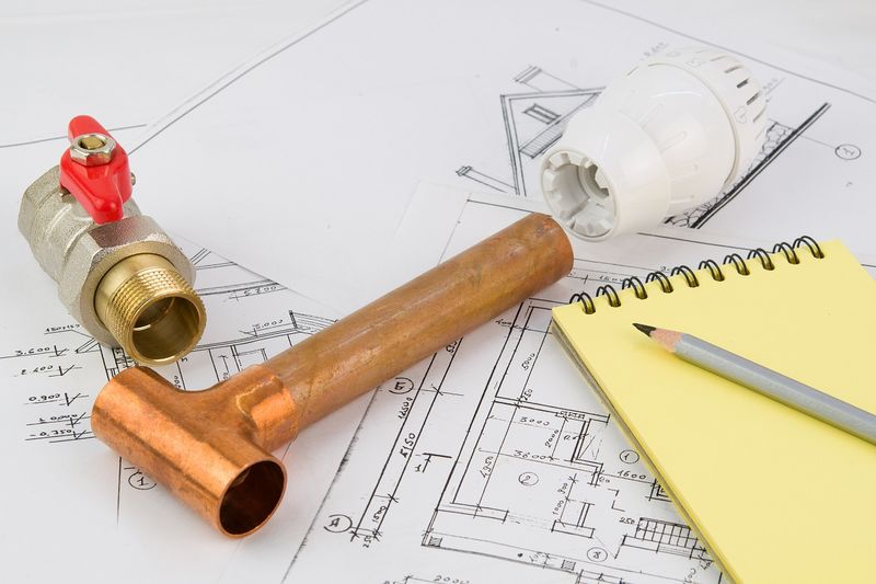 Инженерные элементы отопления на чертежах.