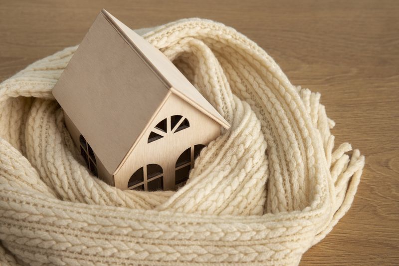 Домик в шарфе.